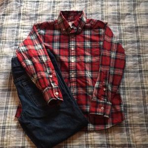 Lands End long sleeve button up shirt